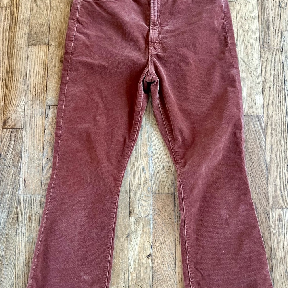 MOTHER Hustler Ankle Fray Corduroy Pants